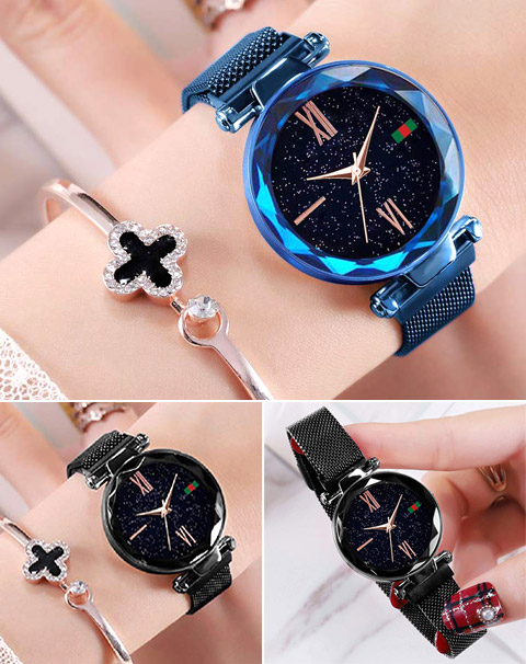 Starry Sky Watch изысканные часы в наборе с браслетом